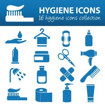 Hygiene icons Stock Illustration