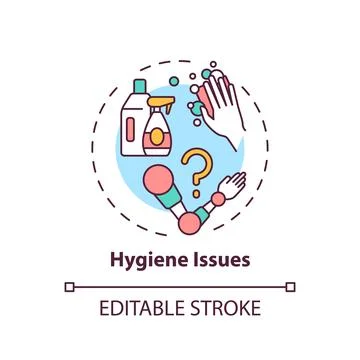 Hygiene issues concept icon Stock Illustration