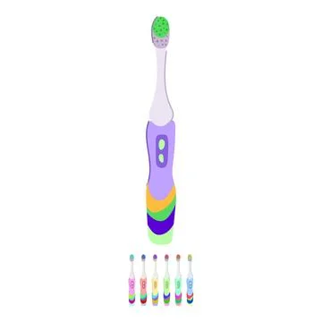 Hygiene kid toothbrush vector cartoon graphic Stock Illustration