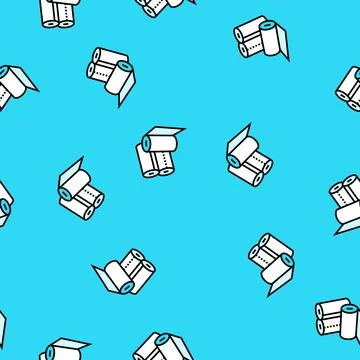 Hygiene roll paper towel vector seamless pattern Stock Illustration