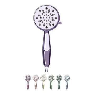 Hygiene shower head cartoon vector graphic Stock Illustration