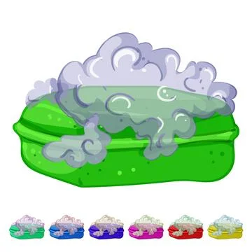 Hygiene sponge kitchen cartoon vector graphic Stock Illustration