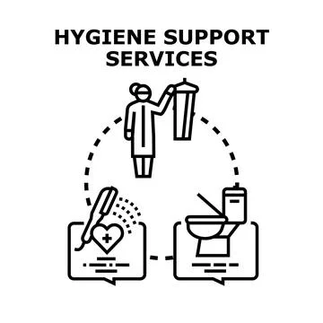 Hygiene support services for personal care and well being Stock Illustration