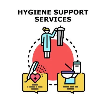 Hygiene support services for personal care and well being Stock Illustration