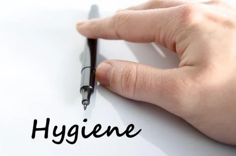 Hygiene text concept Stock Photos