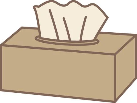 Hygiene tissue pack in simple flat cartoon illustration. PNG Illustrazione stock
