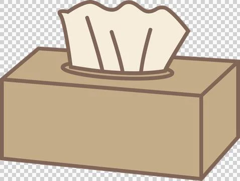 Hygiene tissue pack in simple flat cartoon illustration. PNG Illustrazione stock