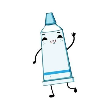 Hygiene toothpaste character cartoon vector illustration Stock Illustration