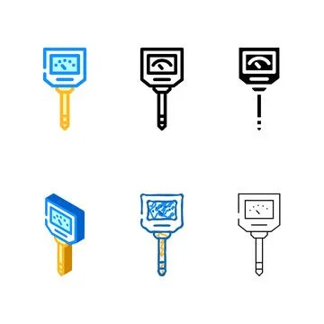 Hygrometer device color icon stylized vector Stock Illustration
