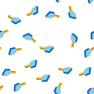Hygrometer device isometric icon seamless pattern Stock Illustration