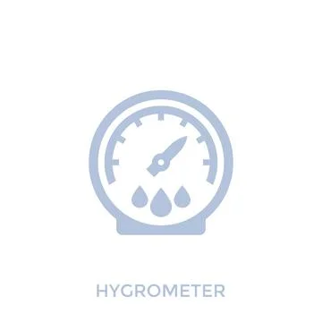 Hygrometer vector icon on white Stock Illustration