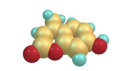 Hymecromone molecular structure isolated on white Stock Illustration