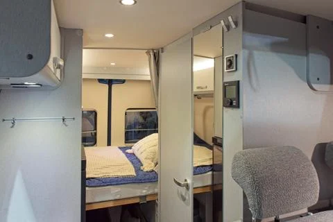 Hymer Free 600 Blue Evolution interior. Foto stock