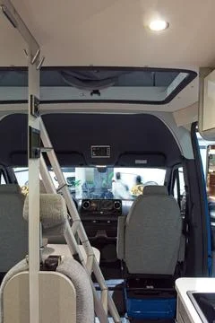 Hymer Free 600 Blue Evolution interior. Foto stock