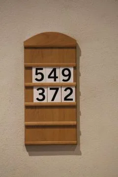 Hymn Board. Stock Photos