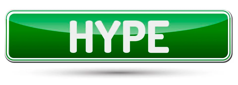 Hype - Abstract beautiful button with text. Stock Illustration