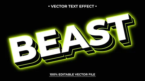 Hype Beast style editable text effect for T shirt Stock Illustration