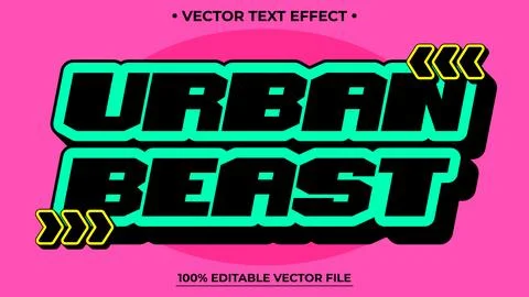 Hype Beast Style Urban Editable Text Effect for clothing brand or T shirt Illustration