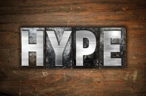 Hype Concept Metal Letterpress Type Stock Illustration