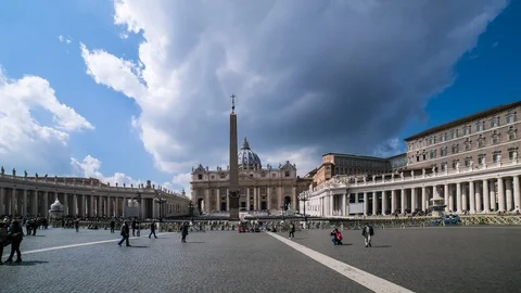 Hype rlapse of St. Peter's Square Vatican City Stock-Footage 86994597