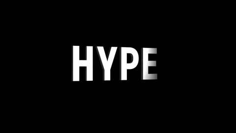 Hype text 3D word rotation animation video effect for trailer title Stock Footage 313715731