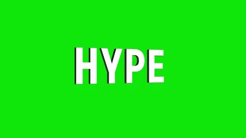Hype text 3D word rotation animation video effect for trailer title Stock Footage 313715732