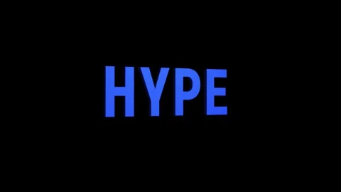 Hype text 3D word rotation animation video effect for trailer title Stock Footage 313715744