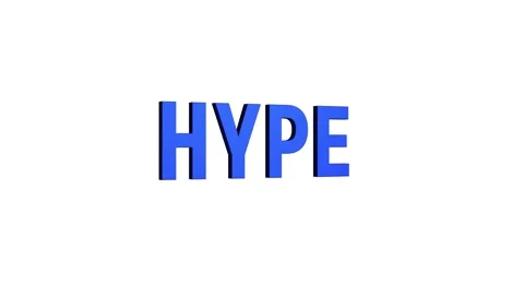 Hype text 3D word rotation animation video effect for trailer title Stock Footage 313715748