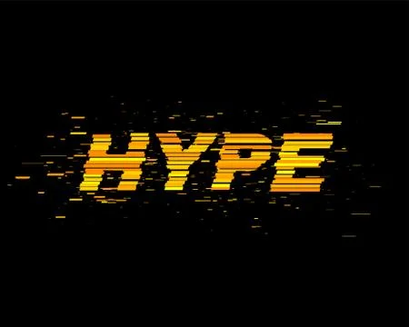 Hype text with Glitch effect. Vector Stockillustratie