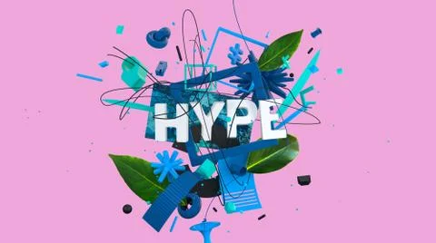 Hype trendy sign Stock Illustration