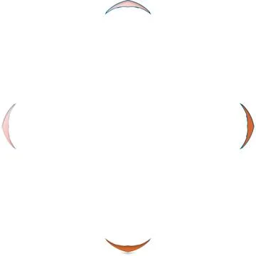 Hyper Complex Gradient Soft Shape Clean Abstract Rounded Shapes for Brandin.. Illustrazione stock