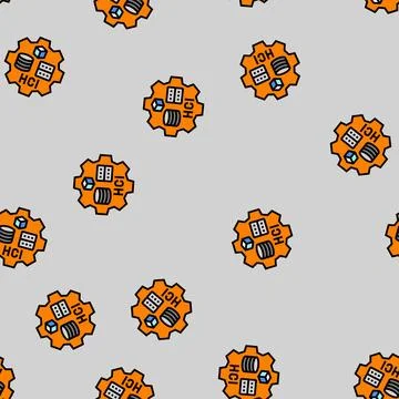 Hyper converged infrastructure vector seamless pattern 스톡 일러스트
