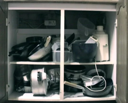 Hyper cupboard tidy Stock Footage 852318