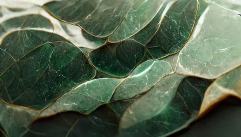 Hyper-detailed 3D render of rare emerald green stones for cool background or Stock Illustration
