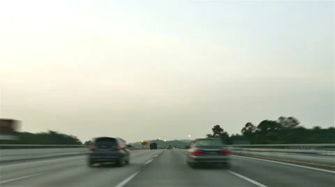 Hyper Drive Through Asia's Highway and Toll Booth Stock Footage 59688651