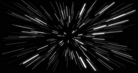 Hyper jump into another galaxy. Speed of light, white glowing rays in motion 스톡 동영상 149055127