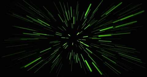 Hyper jump into another galaxy. Speed of light, green glowing rays in motion 스톡 동영상 149131863