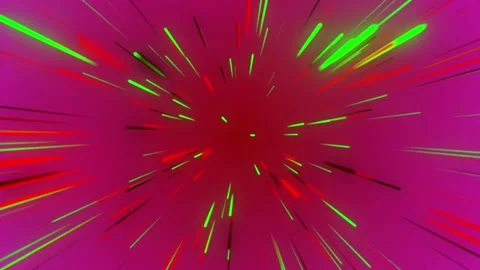 Hyper jump into another galaxy. Speed of light, multicolored glowing rays i.. Stock Footage 330544009