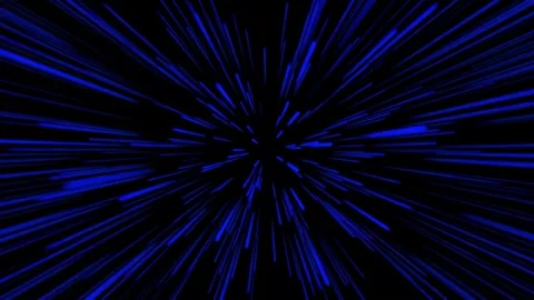 Hyper jump into another galaxy. Speed of light, multicolored glowing rays i.. Video stock 332583247