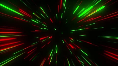 Hyper jump into another galaxy. Speed of light, multicolored glowing rays i.. Stock Footage 332583583