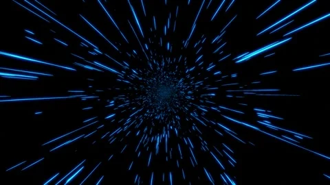 Hyper jump fast streaks of light and faster than light warp speed Stock Footage 246787461