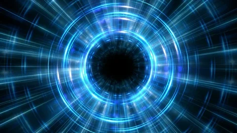 Hyper jump in time concept blue loop cycle background Stock Footage 71269437