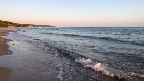 Hyper lapse of a beach in Aegean sea in Greece 库存影片 81658039