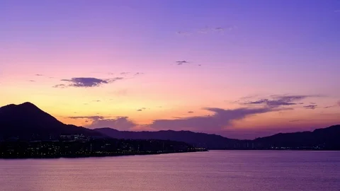 Hyper Lapse Of Beautiful Dusk Stock Footage 115776879