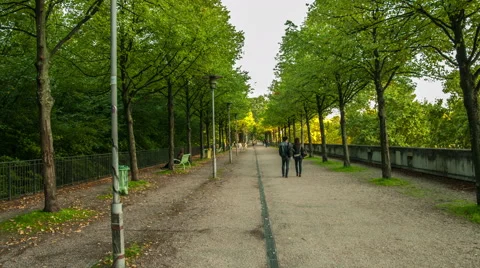 Hyper lapse at Bercy Park, Paris France (4K) Stock Footage 57642023
