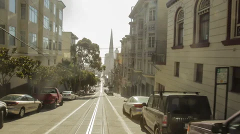 Hyper Lapse from a Cable Car, San Francisco Stock Footage 54765537