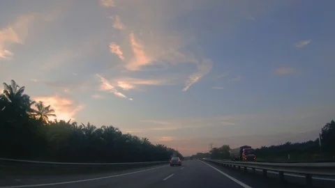 Hyper lapse of Car cruising along North-South Expressway Stock Footage 112943010