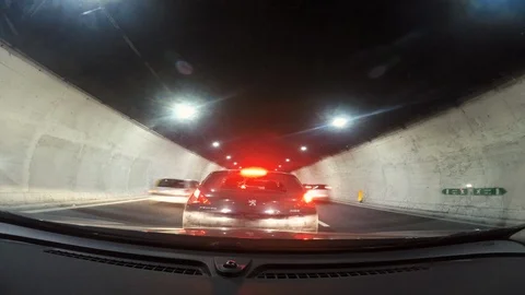Hyper lapse of the car driving. 스톡 동영상 107670733