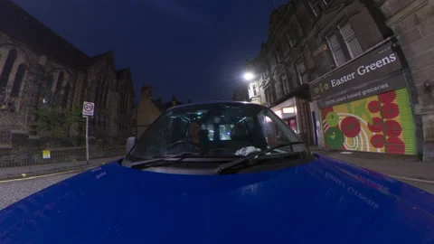 Hyper lapse of car driving though a city Stock Footage 137618268