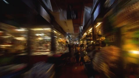 Hyper lapse at Chatuchak weekend market in Bangkok, Thailand. Stock-Footage 97895780
